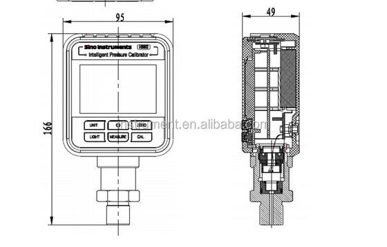 Manómetro de presión digital portátil de bolsillo HS602 de alta precisión 0,02%R.D 0,05%F.S.
