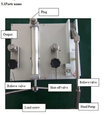 0.95-140bar Bomba de comparación neumática con conexión de interfaz de salida M20X1.5Fx2 14 kg