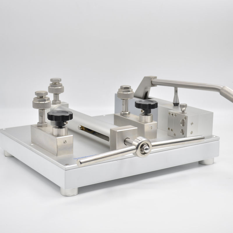 Comparador de calibración de presión neumática tipo banco HS721 con rango de presión de -0,95-140 bar