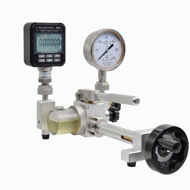 Transformador de aceite de mano bomba de presión de calibración hidráulica con 210mm * 210mm * 140mm tamaño